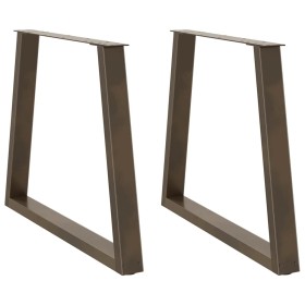 Patas para mesa de comedor en forma de V 2 uds acero natural de , Patas para mesas - Ref: Foro24-4012575, Precio: 100,90 €, D...