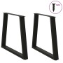 Patas para mesa de comedor forma V 2 uds negro 70x(72-73,3) cm de , Patas para mesas - Ref: Foro24-4012568, Precio: 82,38 €, ...