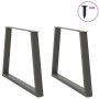 Patas para mesa comedor forma V 2uds antracita 100x(72-73,3) cm de , Patas para mesas - Ref: Foro24-4012582, Precio: 109,92 €...