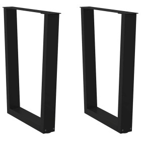 Patas para mesa de comedor forma V 2 uds negro 70x(72-73,3) cm de , Patas para mesas - Ref: Foro24-4012644, Precio: 79,17 €, ...