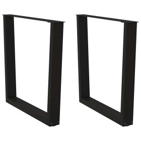 Patas para mesa de comedor en forma de V 2 uds acero negro de , Patas para mesas - Ref: Foro24-4012652, Precio: 88,94 €, Desc...