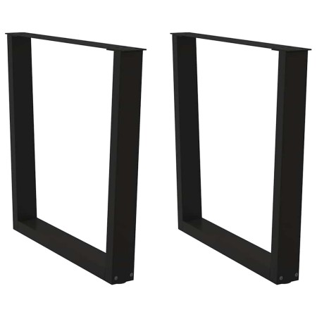 Patas para mesa de comedor en forma de V 2 uds acero negro de , Patas para mesas - Ref: Foro24-4012652, Precio: 88,94 €, Desc...