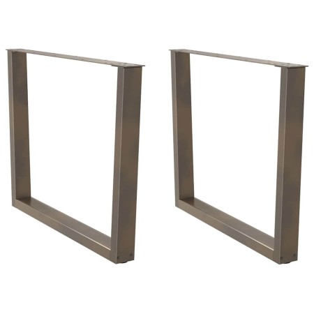 Patas para mesa de comedor en forma de V 2 uds acero natural de , Patas para mesas - Ref: Foro24-4012659, Precio: 111,78 €, D...