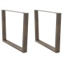Patas para mesa de comedor en forma de V 2 uds acero natural de , Patas para mesas - Ref: Foro24-4012659, Precio: 111,78 €, D...