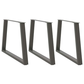 Patas para mesa comedor forma V 3uds antracita 90x(72-73,3) cm de , Patas para mesas - Ref: Foro24-4012594, Precio: 157,61 €,...