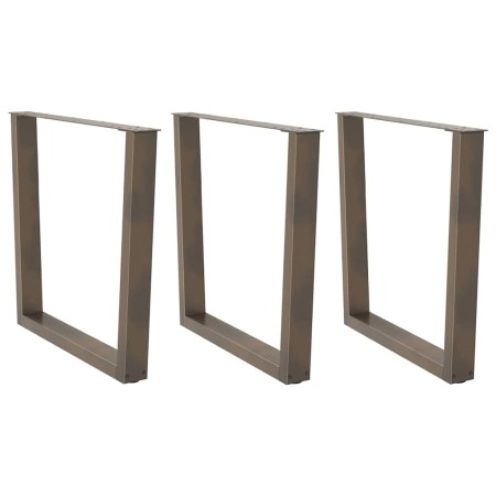 Patas para mesa de comedor en forma de V 3 uds acero natural de , Patas para mesas - Ref: Foro24-4012671, Precio: 151,06 €, D...