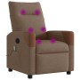 Sillón reclinable con masaje de tela marrón de , Sillones - Ref: Foro24-4104820, Precio: 212,97 €, Descuento: %