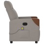 Sillón de masaje reclinable de tela gris taupé de , Sillones - Ref: Foro24-4104822, Precio: 216,03 €, Descuento: %