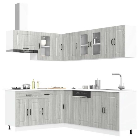 Mueble cocina Kalmar sonoma gris 11 pzas madera contrachapada de , Armarios de cocina - Ref: Foro24-3314887, Precio: 721,41 €...