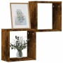 Estantes cubo de pared 2 unidades roble ahumado 30x15x30 cm de , Estantes y estanterías - Ref: Foro24-815879, Precio: 24,64 €...
