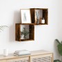 Estantes cubo de pared 2 unidades roble ahumado 30x15x30 cm de , Estantes y estanterías - Ref: Foro24-815879, Precio: 24,64 €...