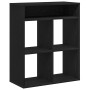 Estantería madera ingeniería negra 66x31x80 cm de , Librerías y estanterías - Ref: Foro24-860293, Precio: 60,85 €, Descuento: %