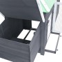 Gallinero con ponedero madera maciza abeto gris 190x72x102 cm de vidaXL, Jaulas y habitáculos para animales pequeños - Ref: F...