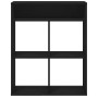 Estantería madera ingeniería negra 66x31x80 cm de , Librerías y estanterías - Ref: Foro24-860293, Precio: 60,85 €, Descuento: %