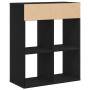 Estantería madera ingeniería negra 66x31x80 cm de , Librerías y estanterías - Ref: Foro24-860293, Precio: 60,85 €, Descuento: %
