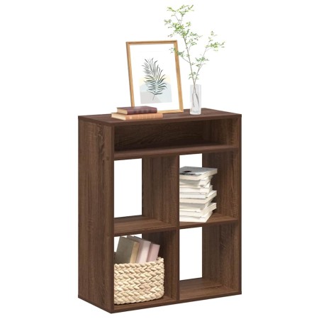 Estantería madera de ingeniería color marrón roble 66x31x80 cm de , Librerías y estanterías - Ref: Foro24-860298, Precio: 62,...