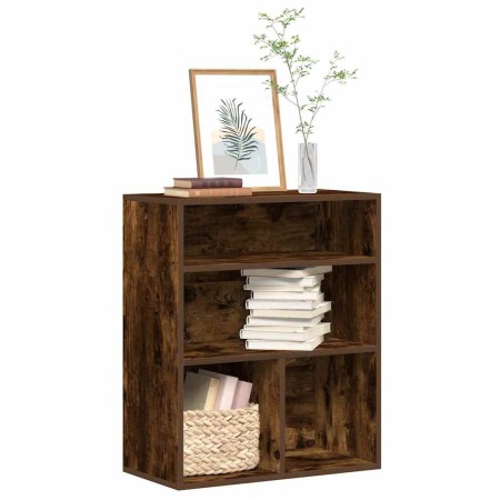 Estantería madera ingeniería color roble ahumado 60x30x71,5 cm de , Librerías y estanterías - Ref: Foro24-860314, Precio: 55,...
