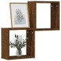 Estantes cubo de pared 2 unidades roble marrón 30x15x30 cm de , Estantes y estanterías - Ref: Foro24-815885, Precio: 24,36 €,...