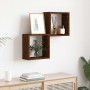 Estantes cubo de pared 2 unidades roble marrón 30x15x30 cm de , Estantes y estanterías - Ref: Foro24-815885, Precio: 24,36 €,...