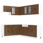 Mueble cocina Lucca roble marrón 11 pzas madera contrachapada de , Armarios de cocina - Ref: Foro24-3314898, Precio: 698,29 €...