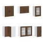 Mueble cocina Lucca roble marrón 11 pzas madera contrachapada de , Armarios de cocina - Ref: Foro24-3314898, Precio: 698,29 €...