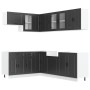 Mueble de cocina Porto negra 11 piezas madera contrachapada de , Armarios de cocina - Ref: Foro24-3314902, Precio: 748,74 €, ...