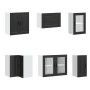 Mueble de cocina Porto negra 11 piezas madera contrachapada de , Armarios de cocina - Ref: Foro24-3314902, Precio: 748,74 €, ...