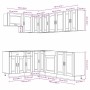 Mueble de cocina Porto negra 11 piezas madera contrachapada de , Armarios de cocina - Ref: Foro24-3314902, Precio: 748,74 €, ...