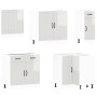 Mueble cocina Lucca blanco brillo 11 pzas madera contrachapada de , Armarios de cocina - Ref: Foro24-3314923, Precio: 833,25 ...