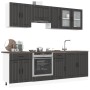 Mueble de cocina Kalmar negra 8 piezas madera contrachapada de , Armarios de cocina - Ref: Foro24-3314832, Precio: 534,54 €, ...