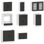 Mueble de cocina Kalmar negra 8 piezas madera contrachapada de , Armarios de cocina - Ref: Foro24-3314832, Precio: 534,54 €, ...