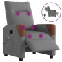 Sillón reclinable de masaje eléctrico tela gris oscuro de , Sillones - Ref: Foro24-3323999, Precio: 250,63 €, Descuento: %