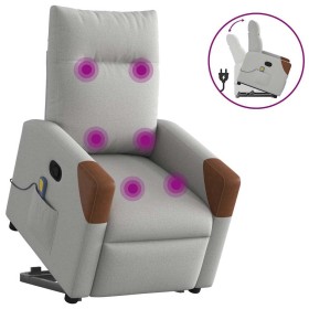 Sillón de masaje reclinable de pie de tela gris nube de , Sillones - Ref: Foro24-3324013, Precio: 270,82 €, Descuento: %