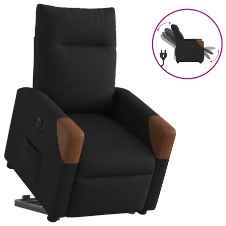 Sillón eléctrico reclinable elevable de tela negro de , Sillones - Ref: Foro24-3324024, Precio: 310,28 €, Descuento: %