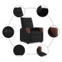 Sillón eléctrico reclinable elevable de tela negro de , Sillones - Ref: Foro24-3324024, Precio: 310,28 €, Descuento: %