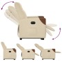 Sillón eléctrico reclinable elevable de tela color crema de , Sillones - Ref: Foro24-3324026, Precio: 318,07 €, Descuento: %