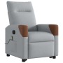 Sillón de masaje eléctrico reclinable elevable tela gris claro de , Sillones - Ref: Foro24-3324030, Precio: 303,64 €, Descuen...