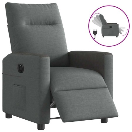 Sillón reclinable eléctrico de tela gris oscuro de , Sillones - Ref: Foro24-3324039, Precio: 241,47 €, Descuento: %