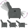 Sillón reclinable eléctrico de tela gris oscuro de , Sillones - Ref: Foro24-3324039, Precio: 241,47 €, Descuento: %