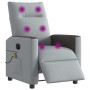 Sillón reclinable de masaje eléctrico tela gris claro de , Sillones - Ref: Foro24-3324045, Precio: 252,33 €, Descuento: %