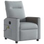 Sillón reclinable de masaje eléctrico tela gris claro de , Sillones - Ref: Foro24-3324045, Precio: 252,33 €, Descuento: %