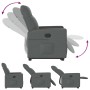 Sillón reclinable elevable de tela gris oscuro de , Sillones - Ref: Foro24-3324053, Precio: 274,00 €, Descuento: %