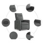 Sillón reclinable elevable de tela gris oscuro de , Sillones - Ref: Foro24-3324053, Precio: 274,00 €, Descuento: %
