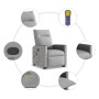 Sillón de masaje reclinable de pie de tela gris nube de , Sillones - Ref: Foro24-3324058, Precio: 291,92 €, Descuento: %