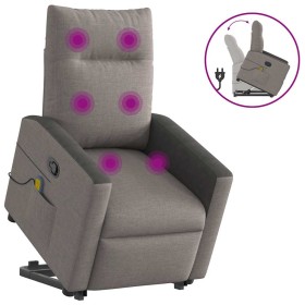 Sillón reclinable de masaje elevable tela gris taupé de , Sillones - Ref: Foro24-3324064, Precio: 302,62 €, Descuento: %