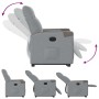 Sillón eléctrico reclinable elevable de tela gris claro de , Sillones - Ref: Foro24-3324100, Precio: 320,60 €, Descuento: %