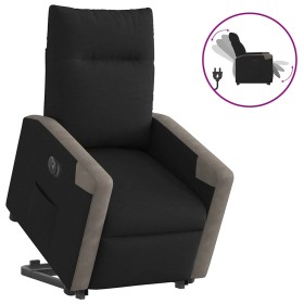 Sillón eléctrico reclinable elevable de tela negro de , Sillones - Ref: Foro24-3324102, Precio: 323,94 €, Descuento: %
