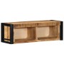 Mueble de TV madera maciza de mango rugosa 80x30x25 cm de , Almacenamiento para CD y DVD - Ref: Foro24-4015933, Precio: 112,2...