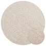 Alfombra ZIZUR aspecto yute interior/exterior crema Ø 90 cm de , Alfombras - Ref: Foro24-4010384, Precio: 42,00 €, Descuento: %