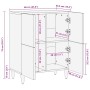 Aparador de madera maciza de mango 60x33,5x75 cm de , Almacenamiento para CD y DVD - Ref: Foro24-4018690, Precio: 121,98 €, D...